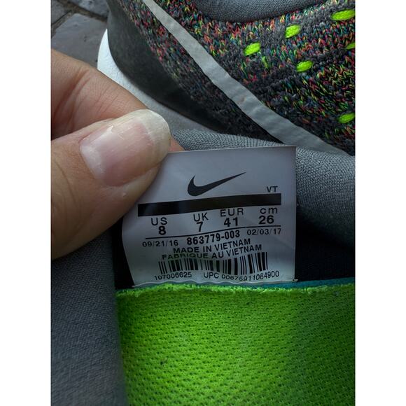 Nike Womens Lunrepic Low Flyknit 2 Gray Running Shoes Size 8 - Picture 6 of 8